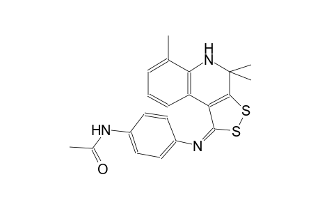 N-(4-{[(1E)-4,4,6-trimethyl-4,5-dihydro-1H-[1,2]dithiolo[3,4-c]quinolin-1-ylidene]amino}phenyl)acetamide