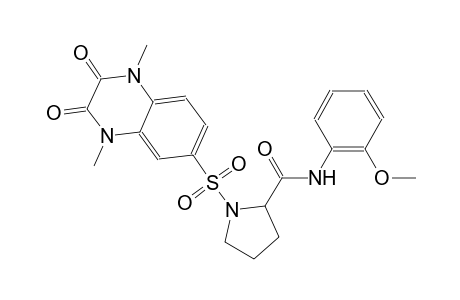 2-pyrrolidinecarboxamide, N-(2-methoxyphenyl)-1-[(1,2,3,4-tetrahydro-1,4-dimethyl-2,3-dioxo-6-quinoxalinyl)sulfonyl]-