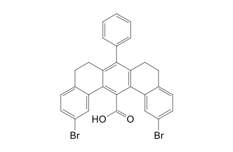 Dibenz[a,j]anthracene-14-carboxylic acid, 2,12-dibromo-5,6,8,9-tetrahydro-7-phenyl-