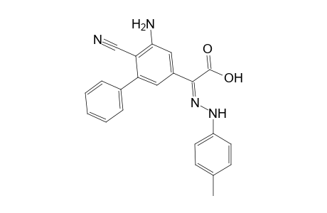 3-Amino-2-cyano-5-{[(p-tolyl)hydrazo]glyoxalyl}-biphenyl