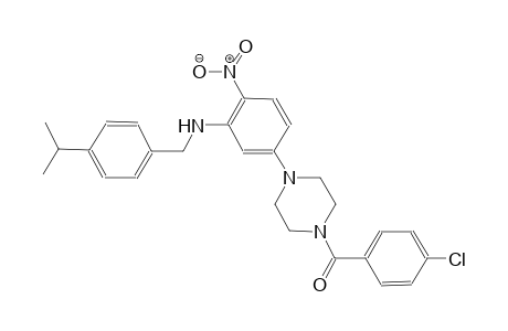 5-[4-(4-chlorobenzoyl)-1-piperazinyl]-N-(4-isopropylbenzyl)-2-nitroaniline