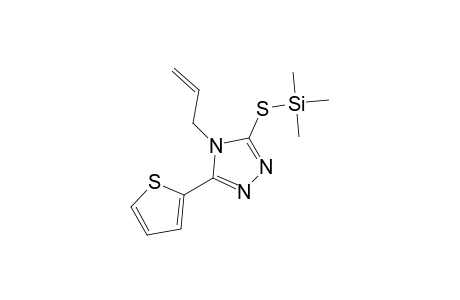 4-Allyl-5-(2-thienyl)-2,4-dihydro-3H-1,2,4-triazole-3-thione, tms derivative