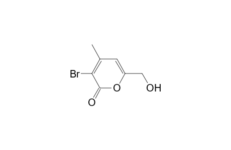 3-bromanyl-6-(hydroxymethyl)-4-methyl-pyran-2-one