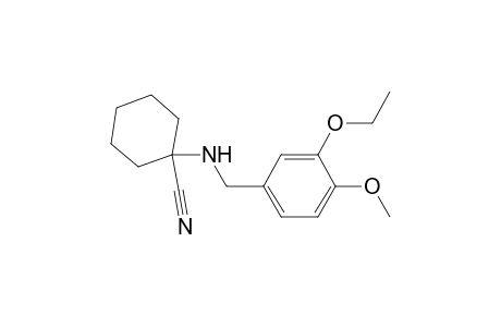 Cyclohexanecarbonitrile, 1-[[(3-ethoxy-4-methoxyphenyl)methyl]amino]-