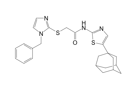 N-[5-(1-adamantyl)-1,3-thiazol-2-yl]-2-(1-benzylimidazol-2-yl)sulfanylacetamide