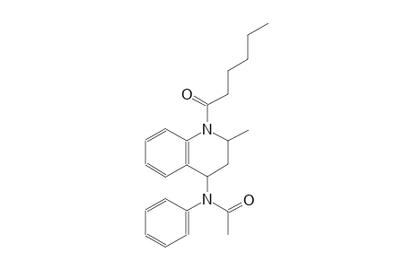 N-[(2R,4S)-1-hexanoyl-2-methyl-1,2,3,4-tetrahydro-4-quinolinyl]-N-phenylacetamide