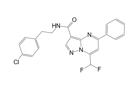 N-[2-(4-chlorophenyl)ethyl]-7-(difluoromethyl)-5-phenylpyrazolo[1,5-a]pyrimidine-3-carboxamide