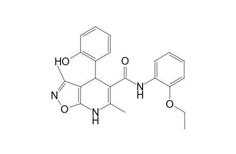 N-(2-Ethoxyphenyl)-4-(2-hydroxyphenyl)-3,6-dimethyl-4,7-dihydroisoxazolo[5,4-b]pyridine-5-carboxamide
