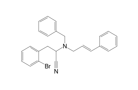 2-[benzyl-[(E)-3-phenylprop-2-enyl]amino]-3-(2-bromophenyl)propanenitrile