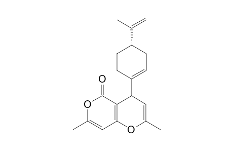 2,7-Dimethyl-4-((S)-4-(prop-1-en-2-yl)cyclohex-1-en-1-yl)-4H,5H-pyrano[4,3-b]pyran-5-one