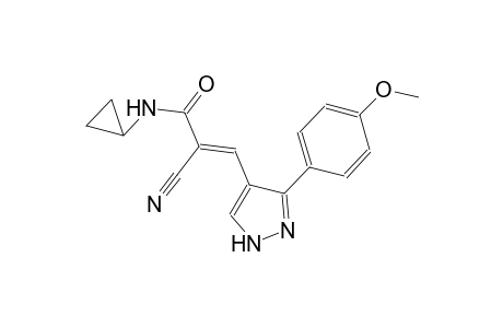 (2E)-2-cyano-N-cyclopropyl-3-[3-(4-methoxyphenyl)-1H-pyrazol-4-yl]-2-propenamide