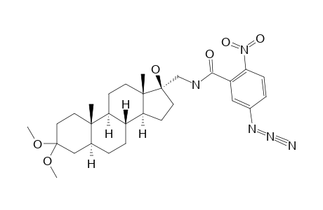 17-ALPHA-[(N-5-AZIDO-2-NITROBENZOYL)-AMIDOMETHYL]-3,3-DIMETHOXY-5-ALPHA-ANDROSTAN-17-BETA-OL