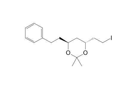 (4R,6S)-4-(2-iodoethyl)-2,2-dimethyl-6-(2-phenylethyl)-1,3-dioxane