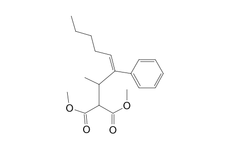 Propanedioic acid, (1-methyl-2-phenyl-2-heptenyl)-, dimethyl ester, (E)-