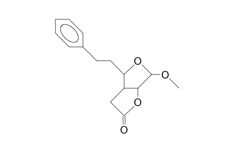 2-(2-Phenyl-ethyl)-4-methoxy-3,6-dioxa-bicyclo(3.3.0)octan-7-one