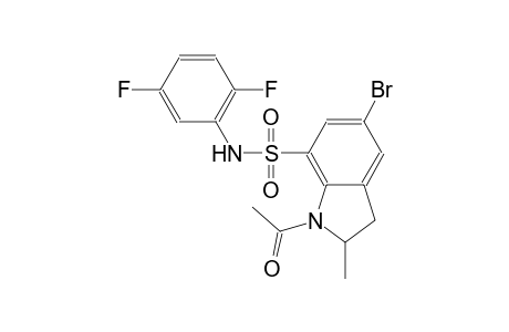 1H-indole-7-sulfonamide, 1-acetyl-5-bromo-N-(2,5-difluorophenyl)-2,3-dihydro-2-methyl-