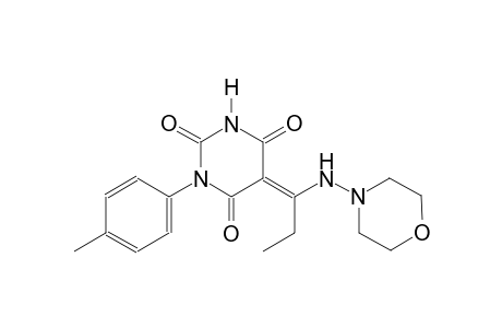 (5E)-1-(4-methylphenyl)-5-[1-(4-morpholinylamino)propylidene]-2,4,6(1H,3H,5H)-pyrimidinetrione