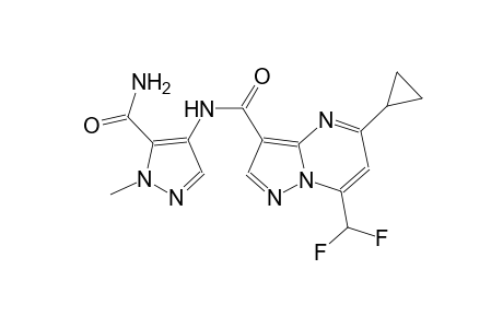 N-[5-(aminocarbonyl)-1-methyl-1H-pyrazol-4-yl]-5-cyclopropyl-7-(difluoromethyl)pyrazolo[1,5-a]pyrimidine-3-carboxamide