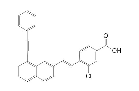 (E)-3-Chloro-4-[(8-(phenylethynyl)naphthalen-2-yl)ethenyl]benzoic acid
