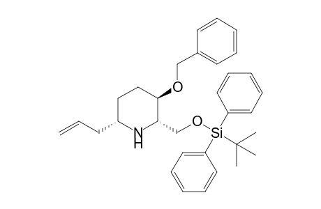 tert-Butyl-diphenyl-[[(2S,3R,6S)-3-phenylmethoxy-6-prop-2-enyl-2-piperidinyl]methoxy]silane