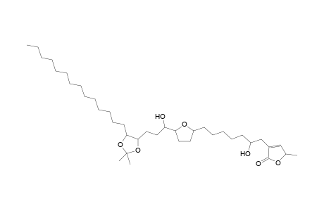 4-[7-[5-[3-(2,2-dimethyl-5-myristyl-1,3-dioxolan-4-yl)-1-hydroxy-propyl]tetrahydrofuran-2-yl]-2-hydroxy-heptyl]-2-methyl-2H-furan-5-one