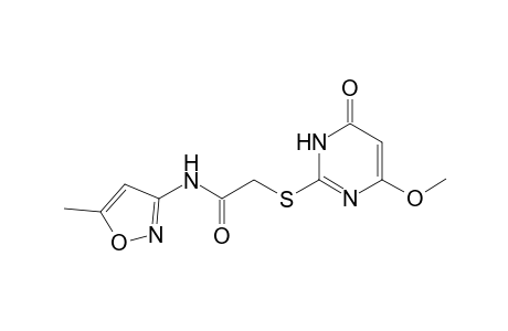 Acetamide, 2-[(1,6-dihydro-4-methoxy-6-oxo-2-pyrimidinyl)thio]-N-(5-methyl-3-isoxazolyl)-