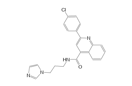 2-(4-chlorophenyl)-N-[3-(1H-imidazol-1-yl)propyl]-4-quinolinecarboxamide