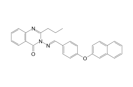 3-({(E)-[4-(Naphthalen-2-yloxy)phenyl]methylidene}amino)-2-propylquinazolin-4(3H)-one