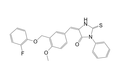 (5E)-5-{3-[(2-fluorophenoxy)methyl]-4-methoxybenzylidene}-3-phenyl-2-thioxo-4-imidazolidinone