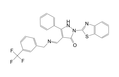 2-(1,3-benzothiazol-2-yl)-5-phenyl-4-[(E)-({(E)-[3-(trifluoromethyl)phenyl]methyl}imino)methyl]-1,2-dihydro-3H-pyrazol-3-one