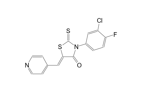 (5Z)-3-(3-chloro-4-fluorophenyl)-5-(4-pyridinylmethylene)-2-thioxo-1,3-thiazolidin-4-one