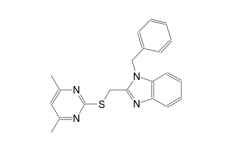 (1-Benzyl-1H-benzimidazol-2-yl)methyl 4,6-dimethyl-2-pyrimidinyl sulfide