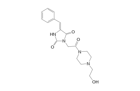 (5Z)-benzylidene-3-{2-[4-(hydroxyethyl)piperazin-1-yl]-2-oxoethyl}imidazolidine-2,4-dione