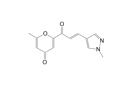 2-methyl-6-[(2E)-3-(1-methyl-1H-pyrazol-4-yl)-2-propenoyl]-4H-pyran-4-one