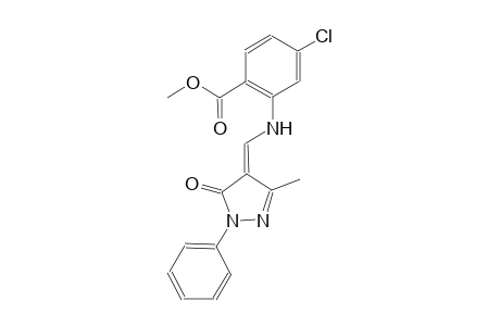 benzoic acid, 4-chloro-2-[[(E)-(1,5-dihydro-3-methyl-5-oxo-1-phenyl-4H-pyrazol-4-ylidene)methyl]amino]-, methyl ester