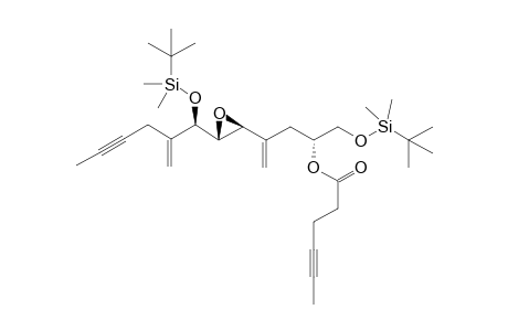 [R]-1-[(t-Butyldimethylsilyl)oxy]-4-{[3"-R-(1-<t-butyl>dimethylsilyloxy)-2-methylenehex-4-ynyl]oxiran-2"-yl}pent-4-en-2-yl Hex-4'-ynoate