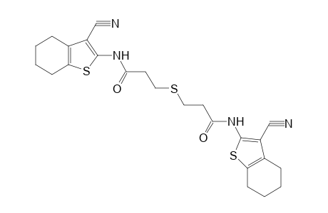 N-(3-cyano-4,5,6,7-tetrahydro-1-benzothien-2-yl)-3-({3-[(3-cyano-4,5,6,7-tetrahydro-1-benzothien-2-yl)amino]-3-oxopropyl}sulfanyl)propanamide