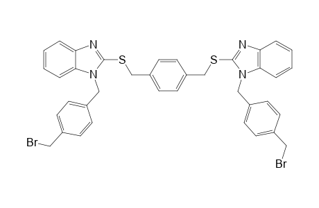 1,4-{Bis[1-[4-(bromomethyl)benzyl]benzimidazoline-2-yl]thiamethyl}benzene
