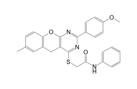 acetamide, 2-[[2-(4-methoxyphenyl)-7-methyl-5H-[1]benzopyrano[2,3-d]pyrimidin-4-yl]thio]-N-phenyl-