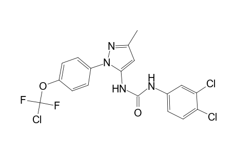 1-[2-[4-[chloranyl-bis(fluoranyl)methoxy]phenyl]-5-methyl-pyrazol-3-yl]-3-(3,4-dichlorophenyl)urea