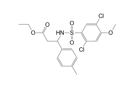 benzenepropanoic acid, beta-[[(2,5-dichloro-4-methoxyphenyl)sulfonyl]amino]-4-methyl-, ethyl ester