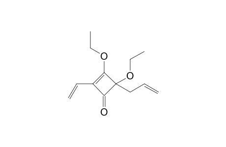 2-Ethenyl-3,4-diethoxy-4-(2-propenyl)-2-cyclobutenone