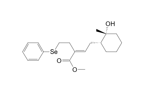 (+-)-[1-.alpha.(E),2-.beta.]-Methyl 4-(2-hydroxy-2-methylcyclohexyl)-2-[2-(phenylseleno)ethyl]-2-butenoate