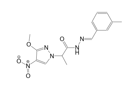 2-(3-methoxy-4-nitro-1H-pyrazol-1-yl)-N'-[(E)-(3-methylphenyl)methylidene]propanohydrazide