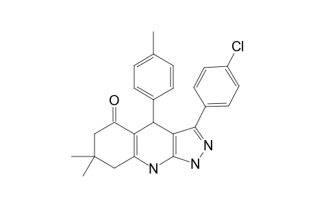 3-(4-CHLOROPHENYL)-7,7-DIMETHYL-4-(4-METHYLPHENYL)-4,7,8,9-TETRAHYDRO-1H,6H-PYRAZOLO-[3,4-B]-QUINOLIN-5-ONE