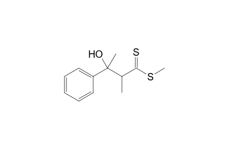 Methyl 3-hydroxy-2-methyl-3-phenyl-dithio-butanoate