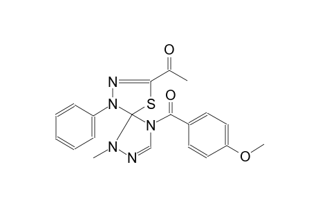 ethanone, 1-[9-(4-methoxybenzoyl)-6-methyl-1-phenyl-4-thia-1,2,6,7,9-pentaazaspiro[4.4]nona-2,7-dien-3-yl]-