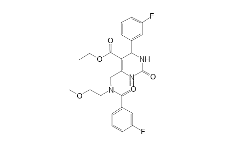 5-Pyrimidinecarboxylic acid, 4-[[(3-fluorobenzoyl)(2-methoxyethyl)amino]methyl]-6-(3-fluorophenyl)-1,2,3,6-tetrahydro-2-oxo-, ethyl ester