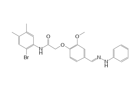 N-(2-bromo-4,5-dimethylphenyl)-2-{2-methoxy-4-[(E)-(phenylhydrazono)methyl]phenoxy}acetamide