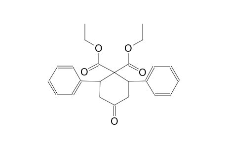 1,1-cyclohexanedicarboxylic acid, 4-oxo-2,6-diphenyl-, diethyl ester